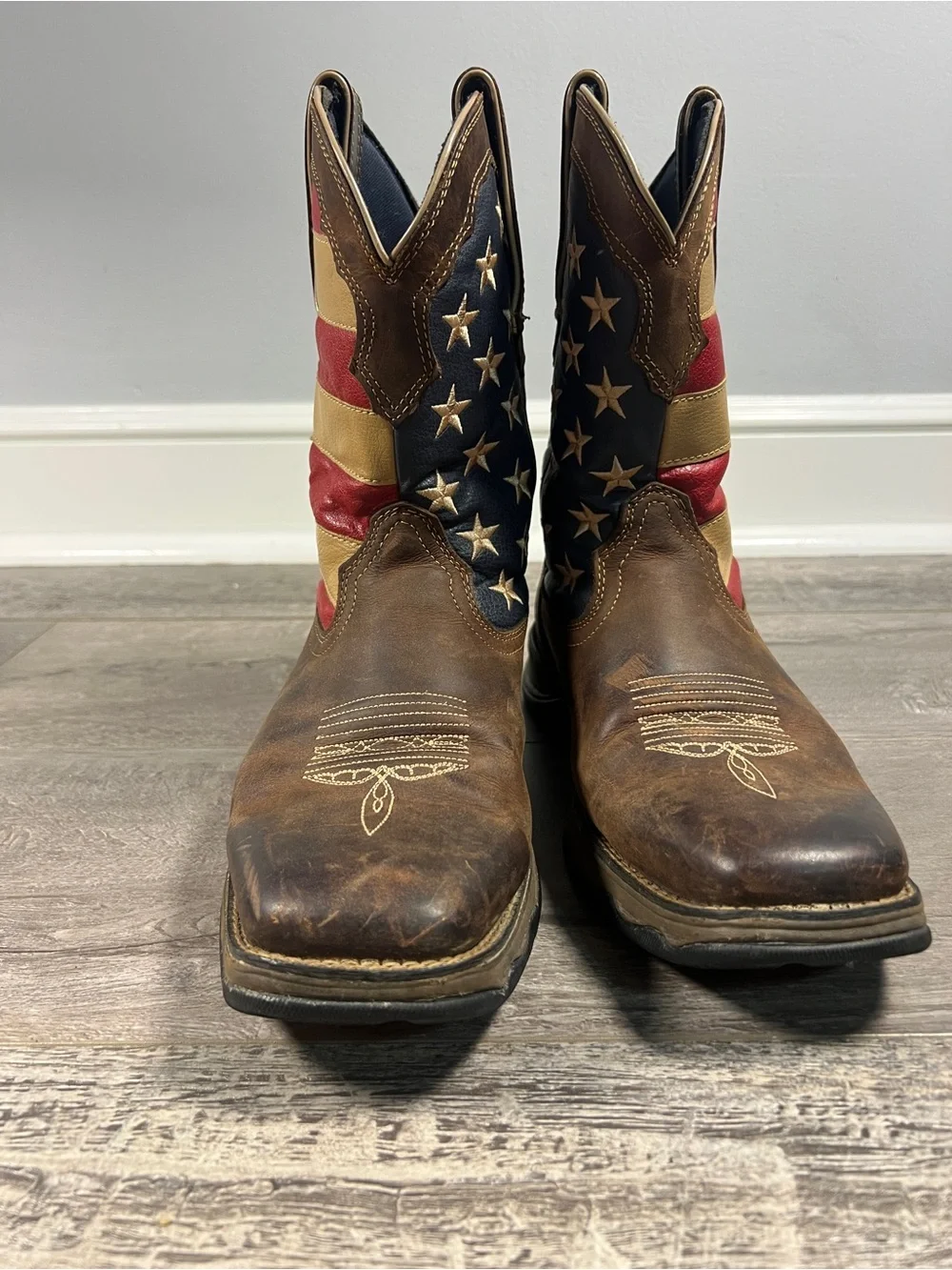 DURANGO LADY REBEL AMERICAN FLAG WESTERN PERFORMANCE BOOTS - BROAD SQUARE TOE